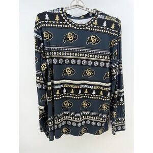 Colorado Buffaloes Holiday Winter‎ Sleep Long Sleeve T-Shirt Mens XL